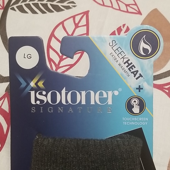 Isotoner Signature Faux-Leather Knit-Cuff Gloves - Picture 3 of 5